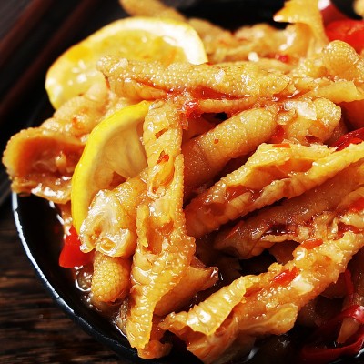 酸辣无骨鸡爪网红即食酸辣柠檬罐装麻辣味零食蒜香脱骨凤爪爆款图4