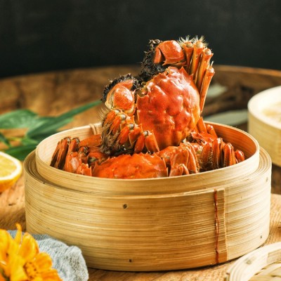 现货阳澄湖镇大闸蟹 公蟹4.5两3只母蟹3两3只礼盒装大闸蟹批发图2