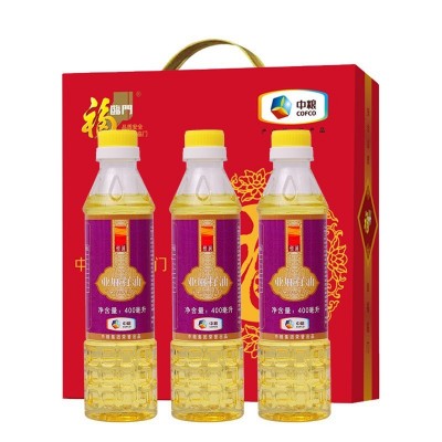 中粮悦润亚麻籽油春节礼盒装1200ml物理压榨食用油植物油礼品团购