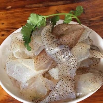 渔民批发珊瑚海蜇皮鲜脆五斤桶装海蛰非即食凉拌菜花点海蜇皮图2