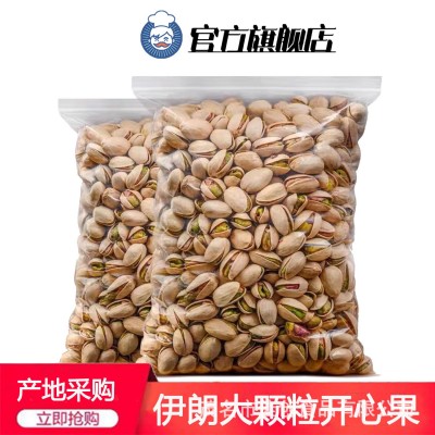 伊朗奶香盐焗开心果零食原色无漂白坚果大颗粒自然开散装厂家批发