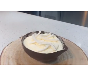 完整过程！大师制作法式甜品——椰子岛