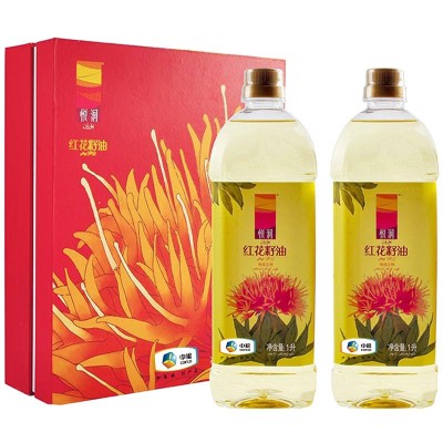 中粮悦润红花籽油1L 1L*2礼盒图3
