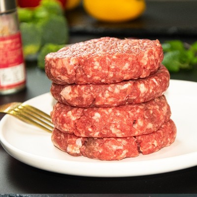 手拍牛肉饼肉含量70%左右牛肉饼油炸半成品牛肉饼汉堡烘焙牛肉饼图2
