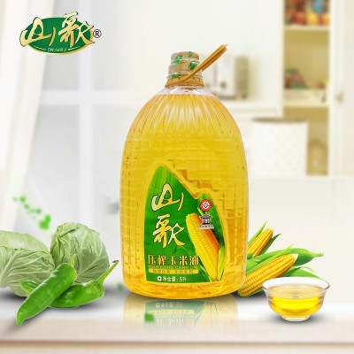 山歌一级玉米油5L 非转基因压榨精炼玉米胚芽油 批发招商代理图2