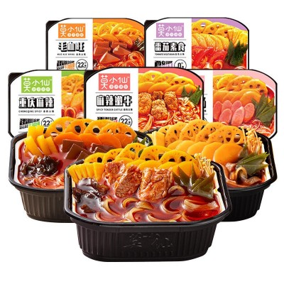 莫小仙22°度辣多种口味重庆牛油麻辣方便速食自热小火锅图3