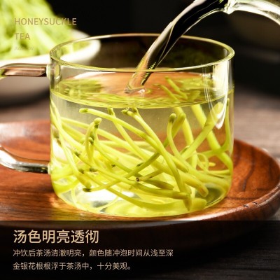 金银花茶 罐装50克金银花泡水养生代用茶金银花原料干货烧茶去火图2