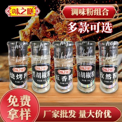 调味品白胡椒黑胡椒粉五香花椒香辣椒盐孜然粉家用烧烤烹饪调味料