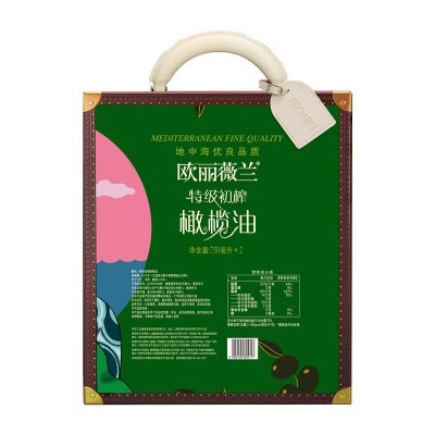 欧丽薇兰特级初榨橄榄油礼盒 750ml*2瓶礼盒装食用油橄榄油礼盒图5