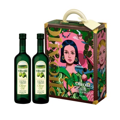 欧丽薇兰特级初榨橄榄油礼盒 750ml*2瓶礼盒装食用油橄榄油礼盒图2