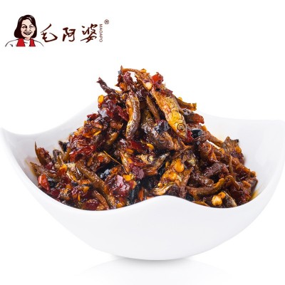 湖南特色食品 毛阿婆香辣海鲜小鱼仔 散装小鱼干下饭菜批发零售图5