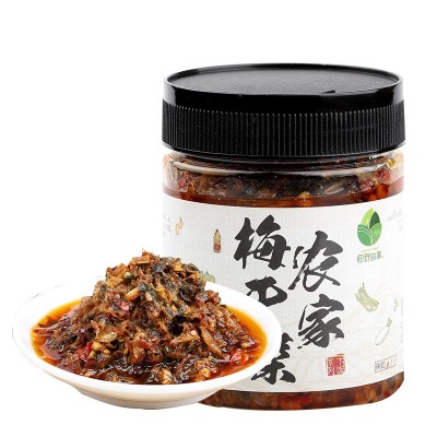 【田野故事】湖南特产香辣农家梅干菜下饭菜拌饭拌面豆豉酱散装图4