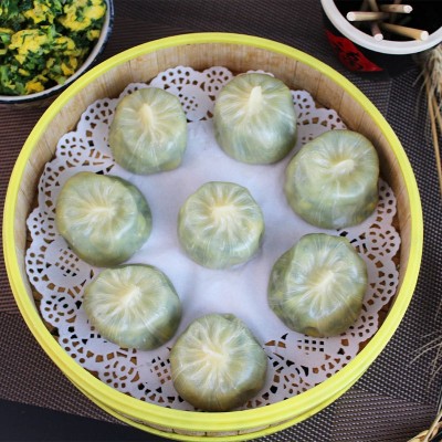 今三麦水晶薄皮包子早餐早点早饭半成品粉丝冷冻速冻食品包 子批发图2