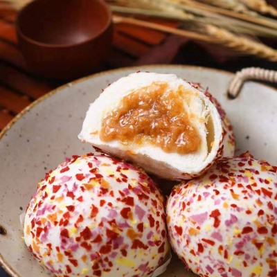 广式七彩金丝燕麦包批发早餐早点速冻食品儿童营养包子燕麦包子图2