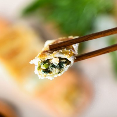 脆皮锅贴荠菜蒲公英槐花食品火锅店农家乐早餐店速冻食品特色早餐图2