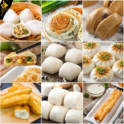 广式茶楼早餐半成品面制品系列全麦馒头葱油饼油条早餐半成品批发图3