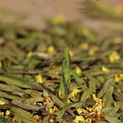 桂花龙井绿茶茶叶2023年新茶批发杭州茶叶绿茶春茶花果茶袋装现货图3
