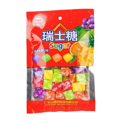 金鲤桥150g瑞士糖 声音糖 榴莲糖 七彩糖 陈皮糖混合水果硬糖批发图3