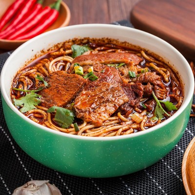 袋装襄阳牛肉面海带豆腐面牛杂面组合装湖北特产碱面牛油面窝子面图2