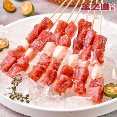 锡林郭勒内蒙羔羊肉串商用家用户外半成品烧烤食材新鲜羊肉串批发图3
