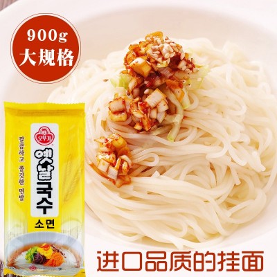 韩国进口不倒翁传统面条中细/细面900g袋装 龙须面挂面汤面炸酱面图2