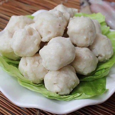 潮汕正宗手工手打墨鱼丸子500g火锅麻辣烫关东煮油炸新鲜食材批发图3