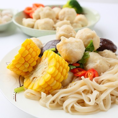 潮汕特产墨鱼丸汕头手工墨斗丸花枝鱼丸 关东煮火锅食材烧烤 批发图3