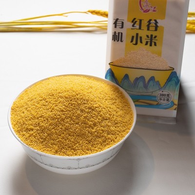 厂家批发现货有机五谷杂粮有机红谷小米380g现磨现发小米图4