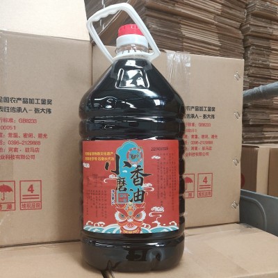 纯芝麻油小磨香油5L大桶包装餐饮驻马店小麻油饭店商用10斤纯香油图3