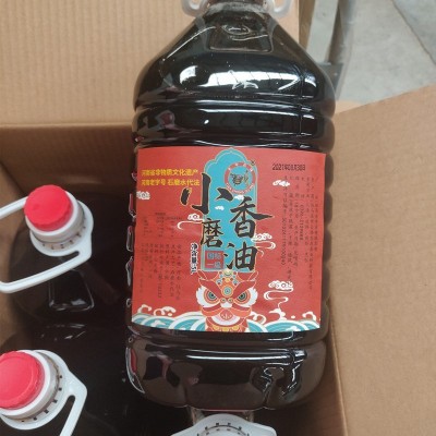 纯芝麻油小磨香油5L大桶包装餐饮驻马店小麻油饭店商用10斤纯香油图2