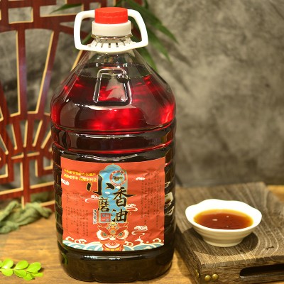纯芝麻油小磨香油5L大桶包装餐饮驻马店小麻油饭店商用10斤纯香油图5