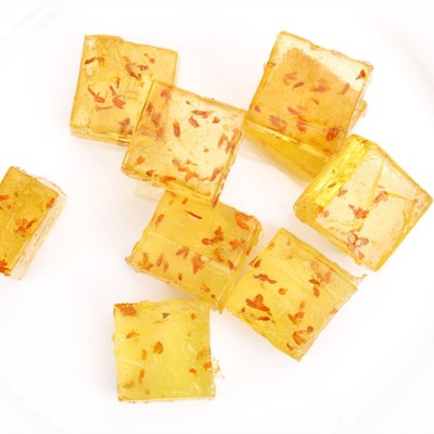 水晶桂花冻糕500g散装 景区地摊热卖桂花糕水晶糖 展销会鲜花糕图4