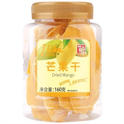 供应香港品牌休闲零食品爱莱客芒果干160g罐装凉果蜜饯果脯果干图5