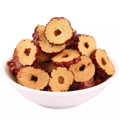 厂家供应新疆特产若羌红枣干香甜酥脆无核红枣片磨粉袋装茶用枣圈图5