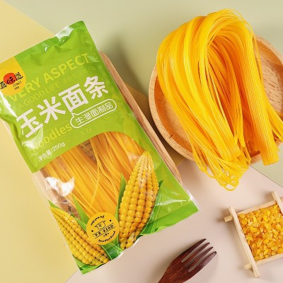 玉米面条东北粗粮玉米面条杂粮挂面黄面条250g东北玉米碴条代发