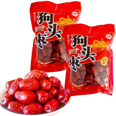 陕西特产食品延安老枪天然狗头枣500g袋装陕北煮粥延川营养大红枣图5