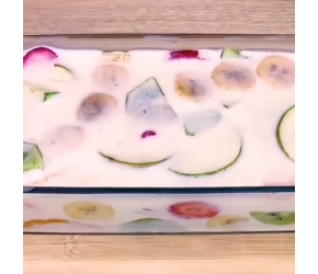 高颜值的水果奶冻，夏季冰凉甜点简单制作，看甜品制作治愈心情
