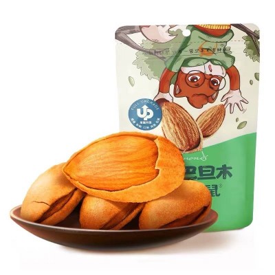 三只松鼠手剥杏仁巴旦木120g特产炒货扁桃仁坚果休闲零食整箱批发图3