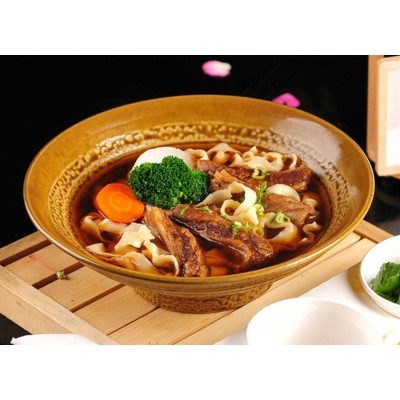 华统刀削面鲜面条手工面条半干面刀削面素食拉面非挂面400克包邮图2