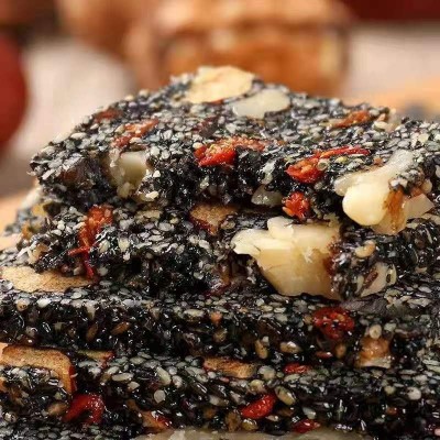 黑芝麻核桃糕 红枣枸杞芝麻饼老式切片糕点网红零食图4
