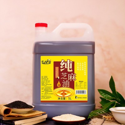 裴氏厨房 芝麻油 压榨5升纯香油 麻油 调味火锅油碟1桶代发可开票图3