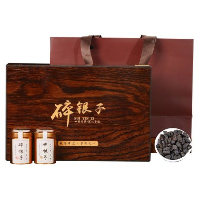 云南普洱茶批发碎银子糯米香熟茶茶化石老茶头高档茶叶礼盒装送礼2盒图5