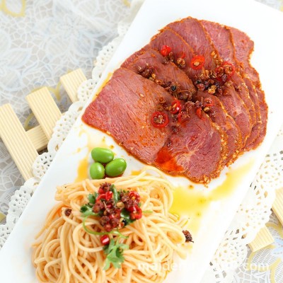 馋三里五香牛肉200g酱香卤味牛肉块切片真空即食轻食沙拉健身代餐图4