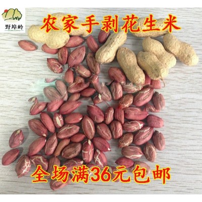 新货沂蒙山 农家自种红皮花生 花生米 手剥花生 3斤包邮图3