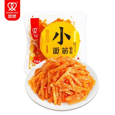 湖南双娇臭干子小面筋辣条散装称原味童年麻辣零食辣条整箱大批发图5