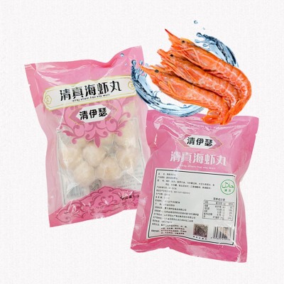 清伊瑟清真海虾虾丸清真食品批发丸子烧烤关东煮火锅食材实心虾丸图3