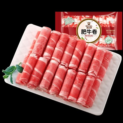 科尔沁牛肉片肥牛卷500g内蒙牛肉国产牛肉卷火锅食材厂家批发图5