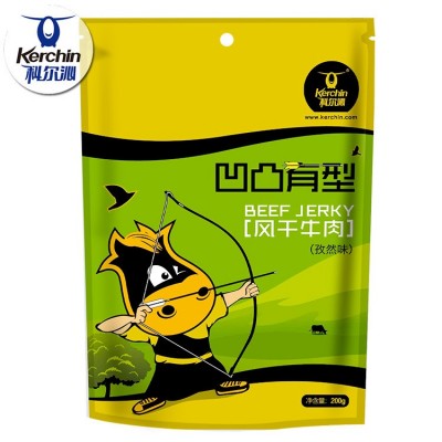 科尔沁内蒙古牛肉干批发风干牛肉凹凸有型200g特产休闲零食独立包图2