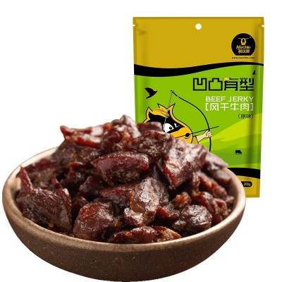 科尔沁内蒙古牛肉干批发风干牛肉凹凸有型200g特产休闲零食独立包图5