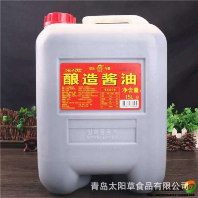 小伙子酿造酱油15升整桶批发 韩式风味 餐饮用 整箱批发